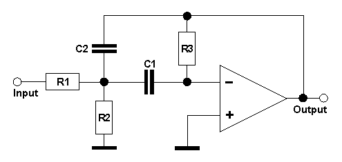 Bandpass mit Mehrfachgegenkopplung