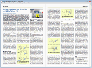 DL1SNG im FUNKAMATEUR: Entwurf hochwertiger Aktivfilter mit AktivFilter 3